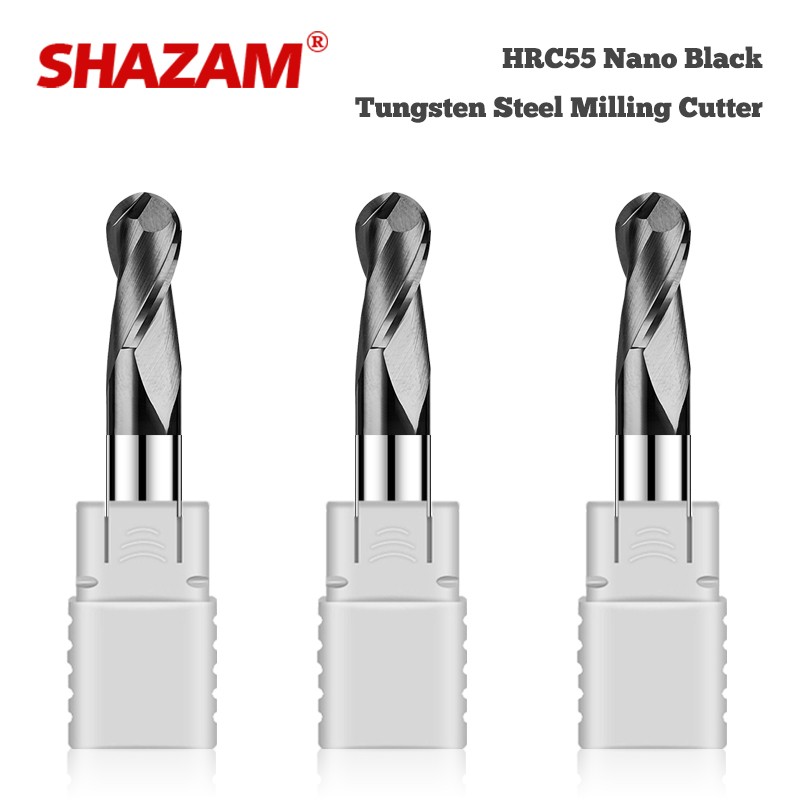 SHAZAM HRC55 2-Flute Ball End  - đánh giá và giá End Mill Set