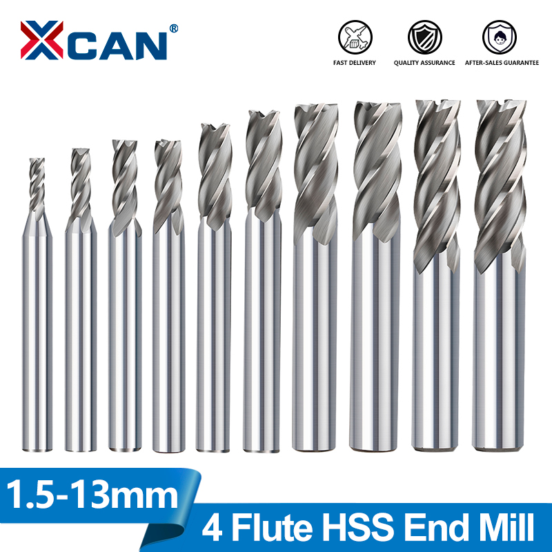 XCAN HSS Milling Cutter 4 Flut - đánh giá và giá End Mill Set