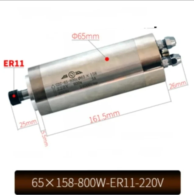 65X158-800W-ER11-220V CNC Wate - đánh giá và giá Water Cooled Spindle