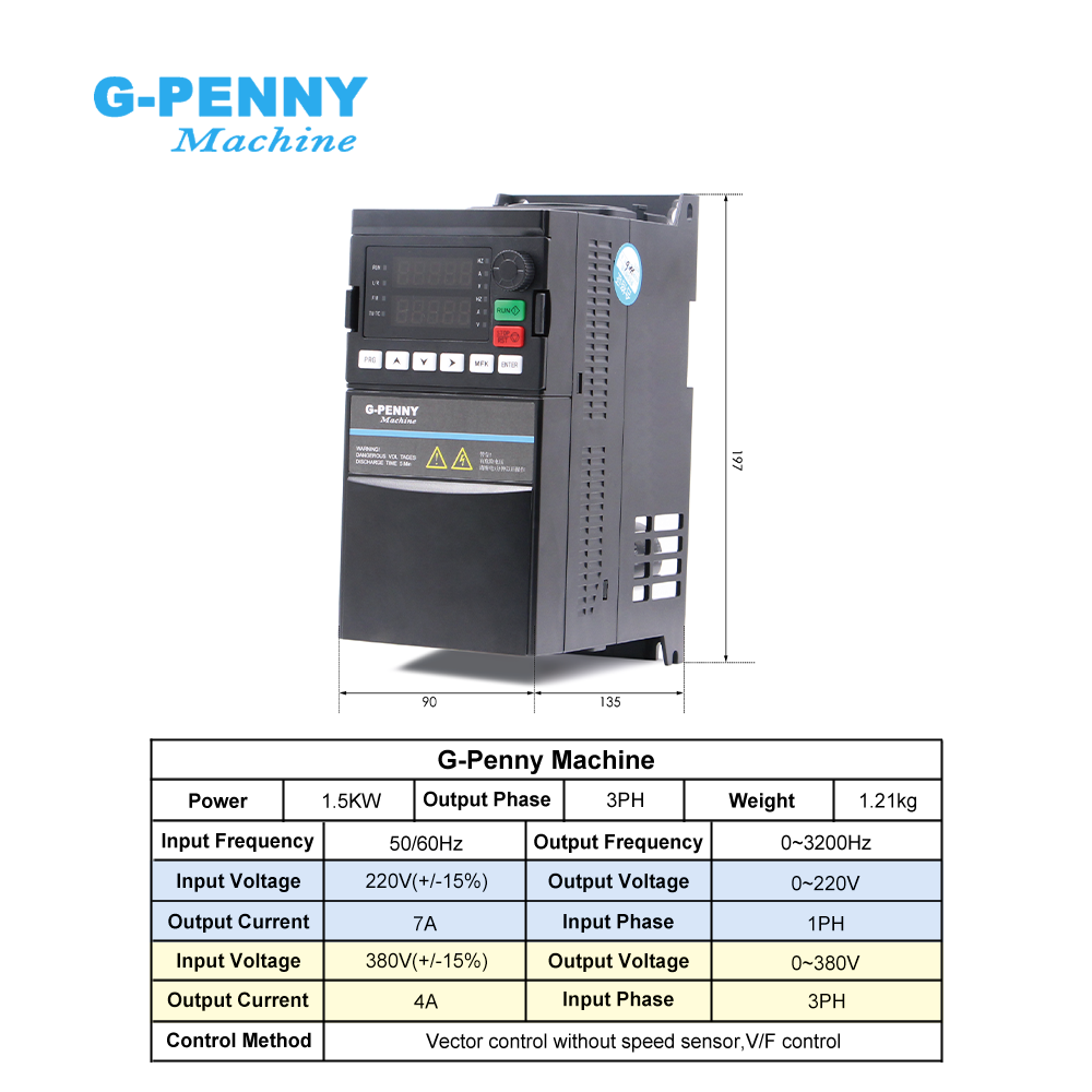G-Penny CNC 1.5KW ER16 65mm 4  - đánh giá và giá Water Cooled Spindle