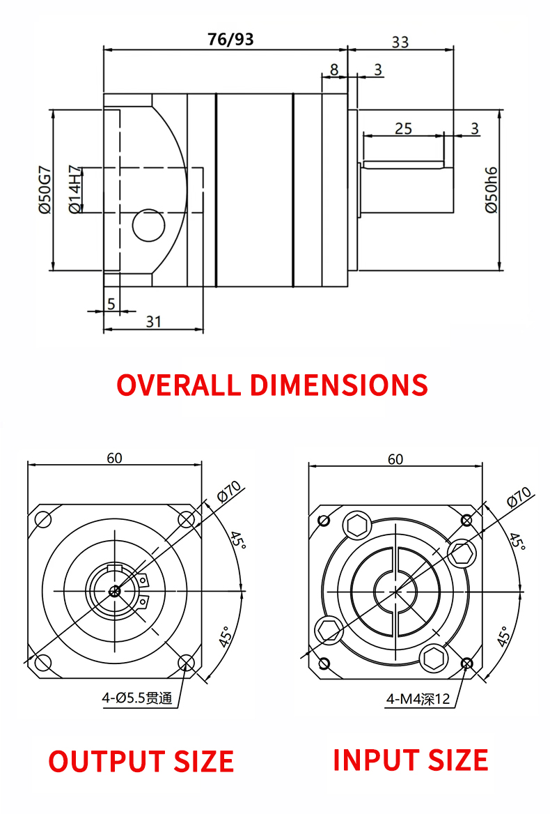 AF60 Precision Helical Planeta - đánh giá và giá Nema23 Stepper