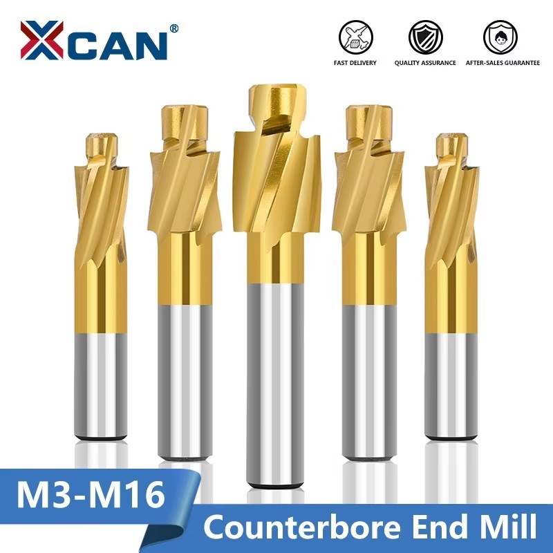 XCAN Xay Cắt M3-M16 Counterbor - đánh giá và giá End Mill Set