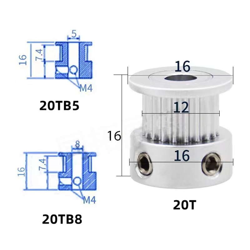 4:1 2GT Thời Gian Đai Ròng Rọc - đánh giá và giá Gt2 Belt
