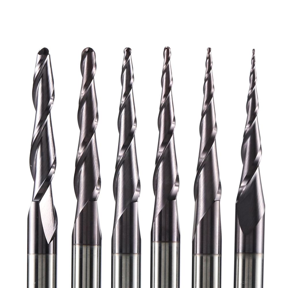 1 cái Mũi phay CNC đầu bi côn  - đánh giá và giá End Mill Set